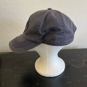 True Religion Charcoal Cap Dad Hat Strap Back With Buddha Embroidered Logo